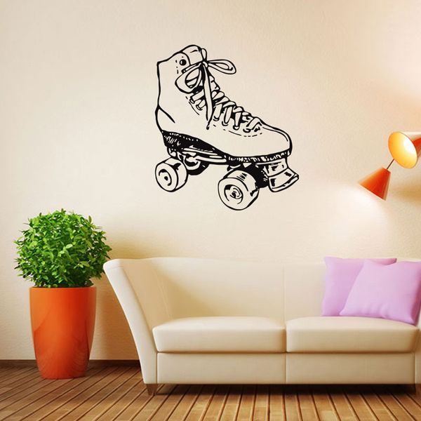 

new vinyl sticker sport figure skating club dancing skater wall decal ice skating school children room decor mural