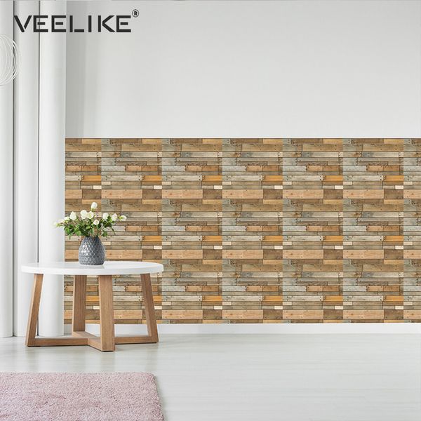 Großhandel Rustikale Vintage 3D Faux Holz Wandpaneele Für Schlafzimmer Wohnzimmer Selbstklebende Tapete Für Badezimmer Küche Backsplash Fliesen Von ... Großhandel Rustikale Vintage 3D Faux Holz Wandpaneele Für Schlafzimmer Wohnzimmer Selbstklebende Tapete Für Badezimmer Küche Backsplash Fliesen Von ...