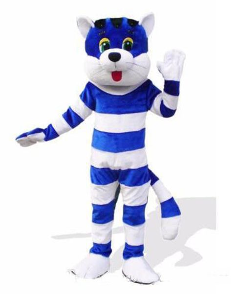 

2018 factory direct sale blue cat cartoon mascot costume fancy dress animal mascot costume ing, Red;yellow