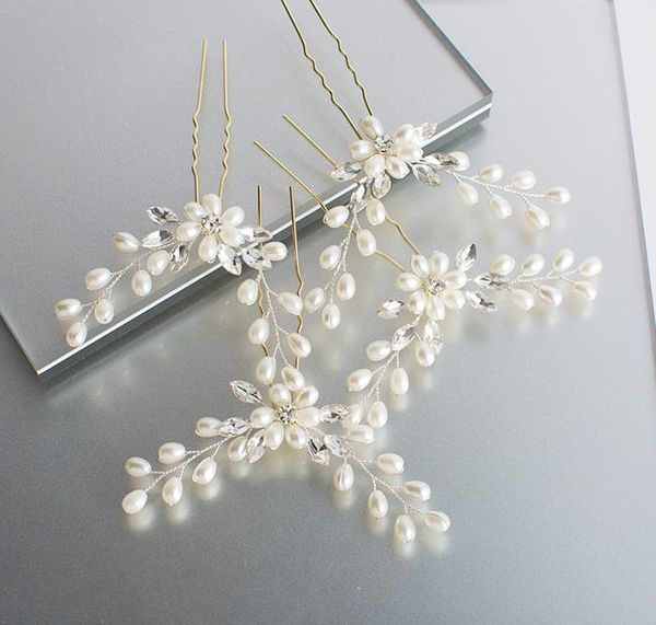 

bridal handmade pearl hairpin, bridal headwear, wedding gown, wedding accessories, Silver