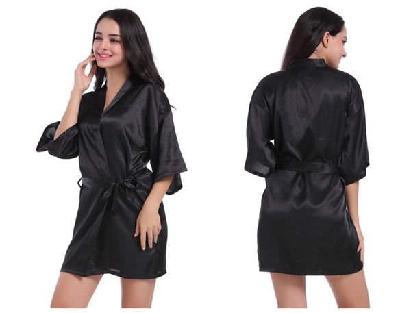 

nightgown satin silk gown bridal short kimono sleepwear women's wedding robes robe dressing 2018 bridesmaid axtxg