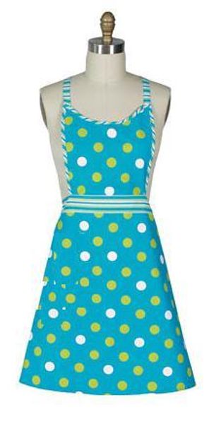 

blue polka dot printing cotton cooking apron