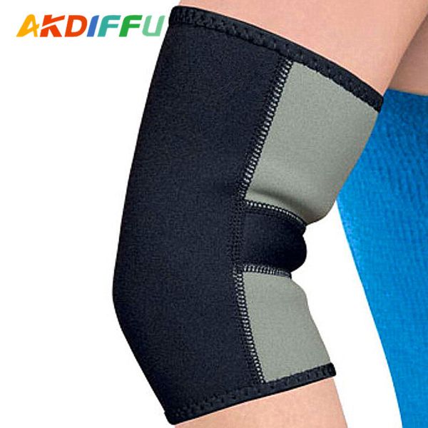 

neoprene diving material elbow padded anti-collision basketball arm guard football volleyball skating protective gear, Black;gray
