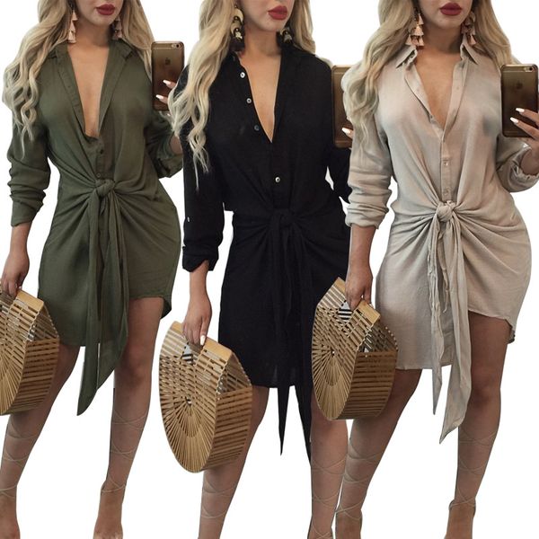 

long-sleeved women's skirt long women's shirts casual women's dresses short skirts nightclub long-sleeve dress, Black;gray