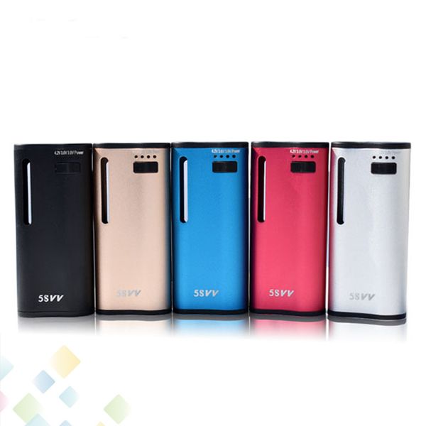 

Authentic Mjtech 5S VV Preheat Battery 650mAh Box Mod Vape Variable Voltage Mods for Thick Oil Cartridges Atomizer DHL Free
