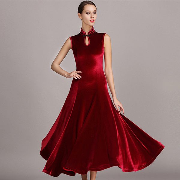 

4 цвета фиолетовый бархат женщины бальное платье бальные танцы платье современный танец костюмы вальс танго фламенко румба, Black;red