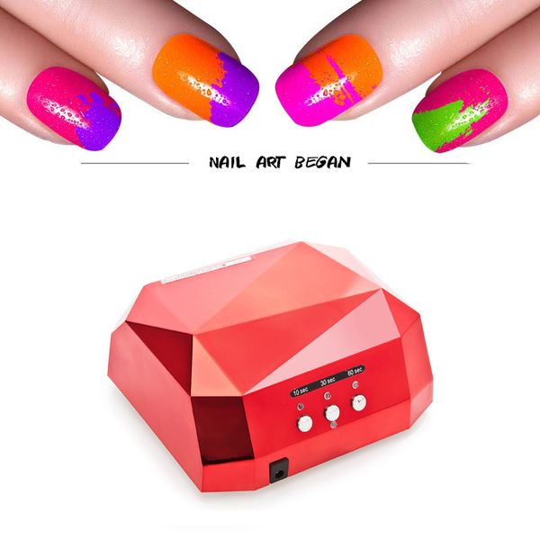 

nail dryer 6 color diamond shaped uv lamp led lamp nail lamp led curing for uv gel nails polish nail art tools