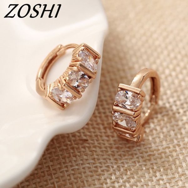 

2018 unique square shaped piercing huggie hoop earring for women gold earings round jewelry pendientes mujer moda 2018, Golden;silver