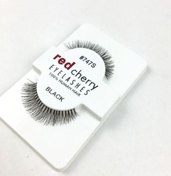 

Hot Sale 50 Pairs RED CHERRY False Eyelashes 100% Handmade Hair Strip Lash Fake Eye Lashes S M L