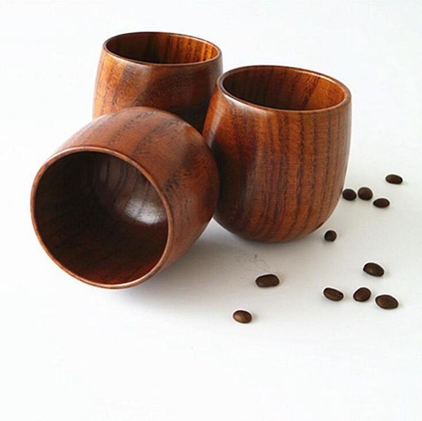 

wooden tea cup 5oz natural wood wine glasses 150ml wooden coffe mugs beer juice milk cups