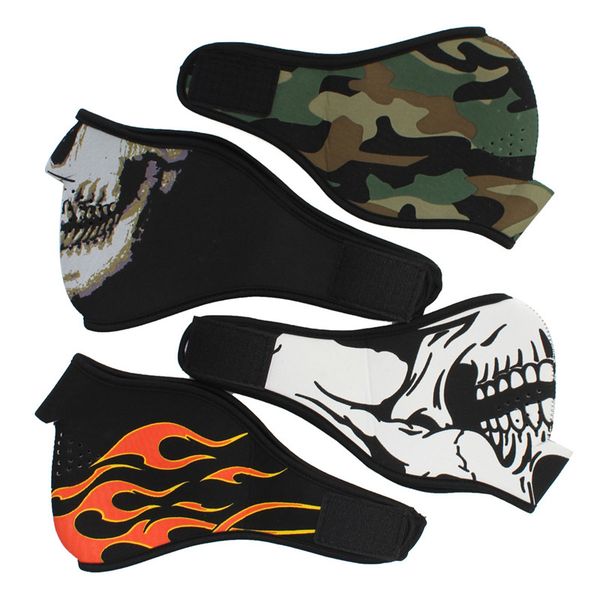 

wholesale- outerdo neoprene half face reversible mtb bike mask ultra comfortable cycling face mask lightweight breathable bicycle face mask, Black