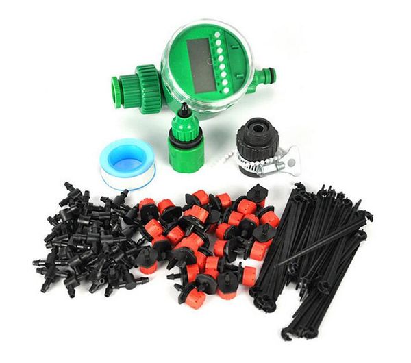 

25m diy micro drip irrigation system plant automatic self watering garden hose kits with timer