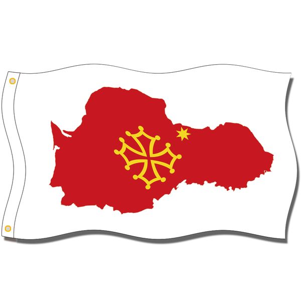 

good flag]map_of occitania flags 3x5ft 150x90cm 100% polyester,canvas head with metal grommet,used indoors or outdoors
