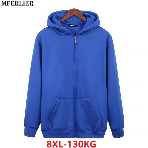 

men casual sweatshirts hoodies fleece large size big 6xl 7xl 8xl thick autumn winter hooded sweatshirts cotton coat black gray