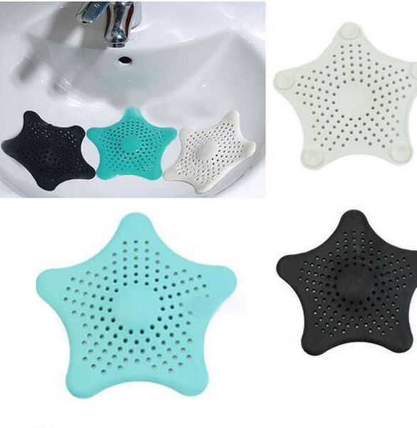 

fashion star shape hair catcher rubber bath sink strainer shower drain cover kitchen bathroom basin