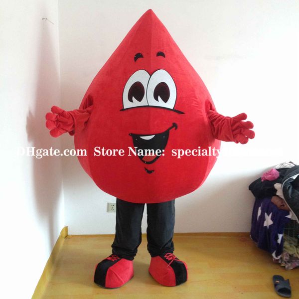 

blood drop mascot costume size carnival party red drop of drip advertisement mascot costume oem, can customize logo, Red;yellow