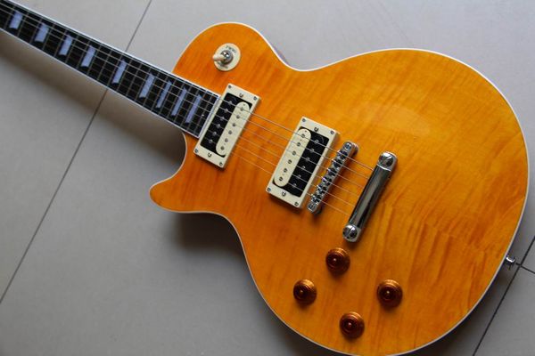 

пользовательские гитары electric slash one piece шеи / body mahogany left handed в желтом 120925