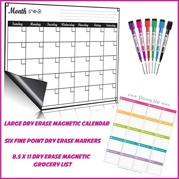 2019 wall sticker calendar magnetic calendar refrigerator calendar environmental dry erase week monthly chart grocery list planners from monthly sticker chart
