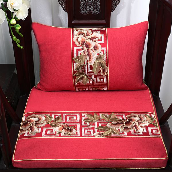 Patchwork Peônia Flor Espessura Almofada Do Assento Da Cadeira Almofada Decorativa Almofadas Do Assento de Natal para o Sofá Cadeira Lumbar Travesseiro Assento Mat