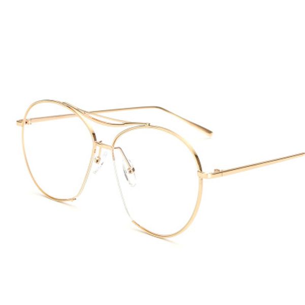 

titanium round double beams cut frame glasses retro eyeglasses optical prescription men women fashion with myopia frames, Silver