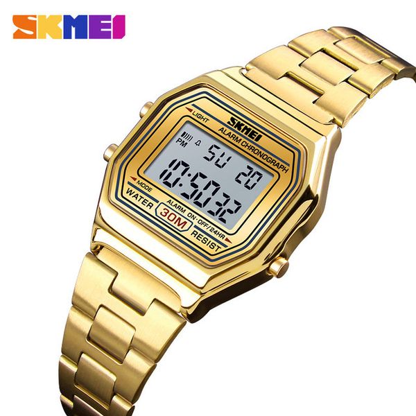 skmei gold watch