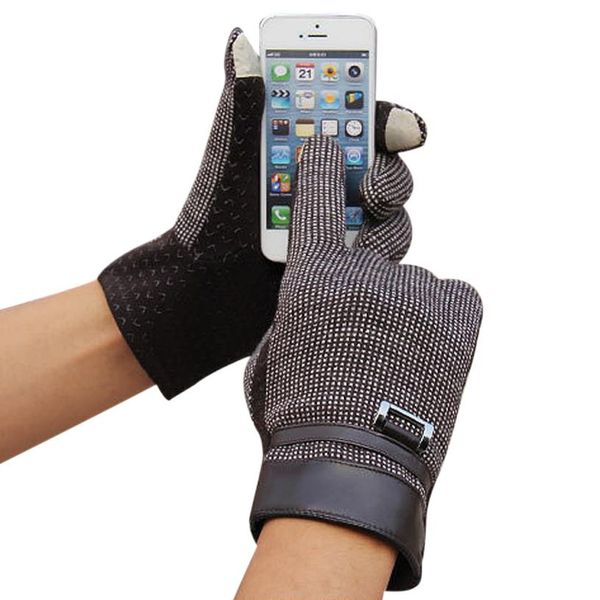 

snowshine4 #4522 fashion men touch screen winter outdoor sport warm gloves, Blue;gray