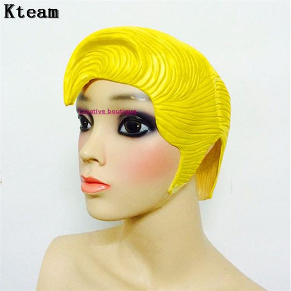 

mascara women's wig anime latex yellow/red/blue party head mask costume cosplay theater prop