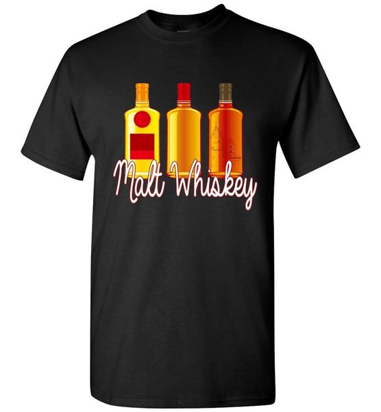 

malt whiskey funny shirt short sleeve plus size discount new t-shirt, White;black