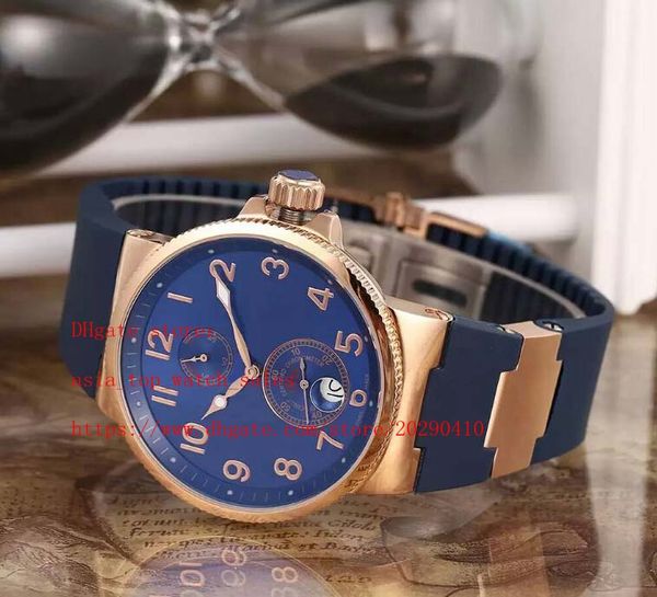 

4 color super clone luxury un new marine chronometerarabic numeral rome digital 266-67-3/43 rose gold mechanical automatic mens watch, Slivery;brown