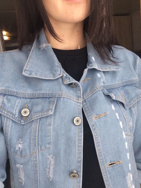 

Women Denim Jacket Basic Coat Women Autumn Winter Denim Button Jacket Jeans Coat loose fit casual Street style