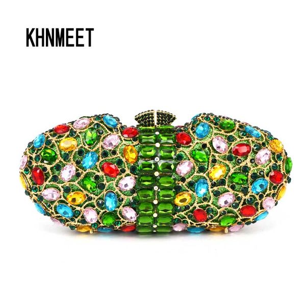 

wholesale multicolor diamond luxury clutches evening handbag women party prom purse sparkly diamante wedding feast bag sc490