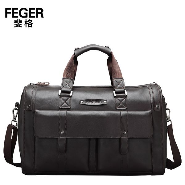 

durable thicken cow leather big men handbags fashion genuine leather men's travel bags dress travel duffle for gentlemen