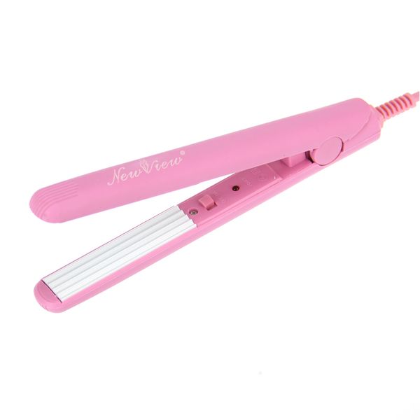 

newview mini hair straightener iron pink ceramic electronic chapinha nano titanium straightening corrugated iron styling tools, Black