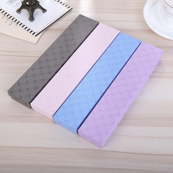 

[simple seven]21*4*2.5cm check pattern lovers jewelry box/ fashion pedant box/ necklace package/ jewelry brooch case/trend bracelet packing, Black;white