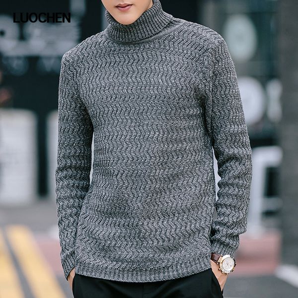 

new fashion cotton men's turtleneck sweater solid color men's clothing blouse casual long sleeve knit pullover qc-a123-2-609, White;black