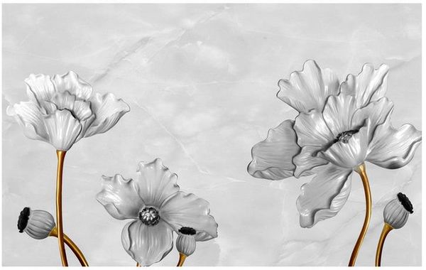 

custom p wallpaper ktv embossed lotus marbled classical tv background wall tv background wall mural wall paper