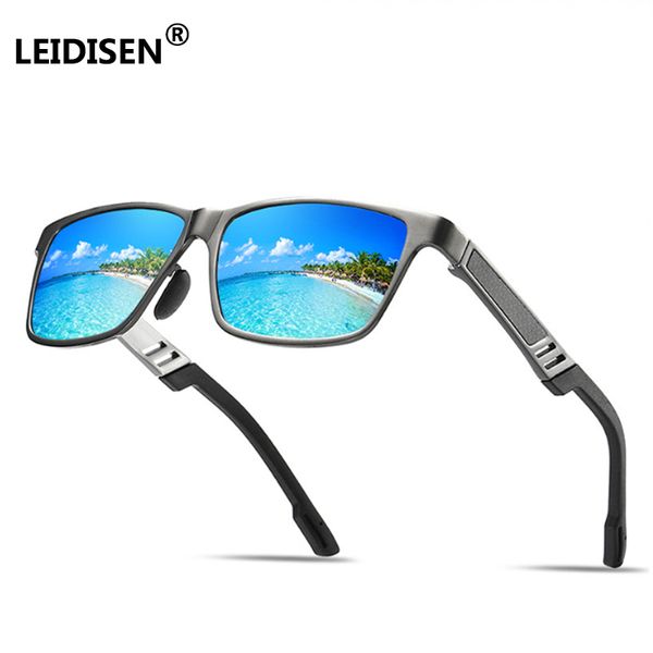 

leidisen new polarized aluminum magnesium sunglasses men brand designer male vintage sun glasses eyewear oculos gafas de sol, White;black