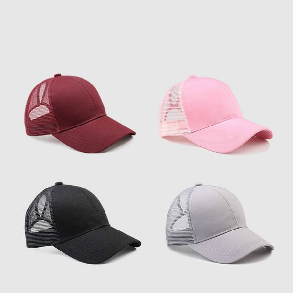 

2018 бейсболка женщины грязный bun бейсбол hat snapback pure color чистая пряжа, Blue;gray