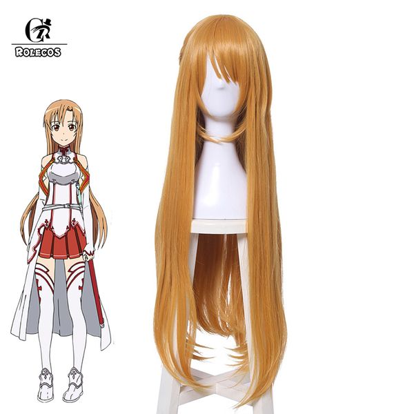 

rolecos sao asuna yuuki cosplay hair sword art online alicization cosplay headwear long women hair 80cm 31.49inches synthetic, Silver