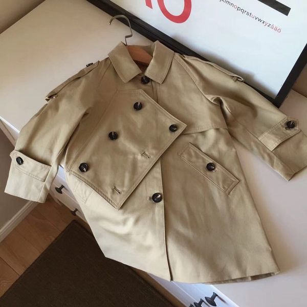 

Autumn 2018 girl prince bow outwear babie chic ca ual tench coat baby girl clothe kid clothing baby clothe 90 150