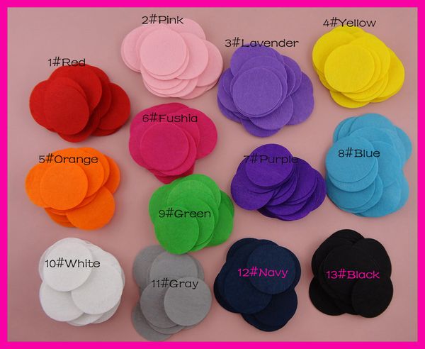 

300pcs5.0cm 2.0inches assorted colors round felt pads appliques for diy jewelry ornaments,5.0cm non-woven circles patches, Bronze;silver
