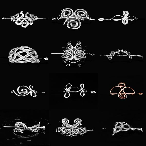 

norse viking hair sticks runes dragon hairpin knot amulet haeds hair clips stick slide accessories for wedding jewelry, Golden;white