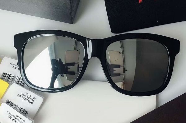 

0326sa черный / серебряный зеркальный объектив 56 мм солнцезащитные очки sonnenbrile мода женщин дизайнер солнцезащитные очки очки новый с к, White;black