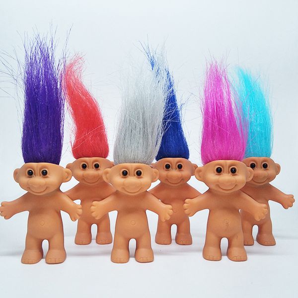 

8cm trolls doll action figures doll super cute 6 styles with long hair the good luck trolls toy gifts for kids wholesale