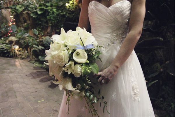 

ruched across the bodice handmade flowers beaming with beaded embellishments plus size wedding dress a-line bridal dress new arrival, White