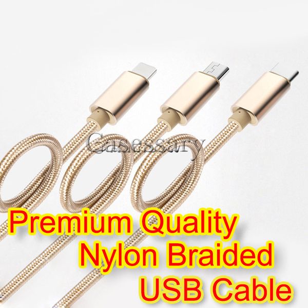 

Nylon braided 3 meter copper wire u b charging and ync cable fa t charge capability