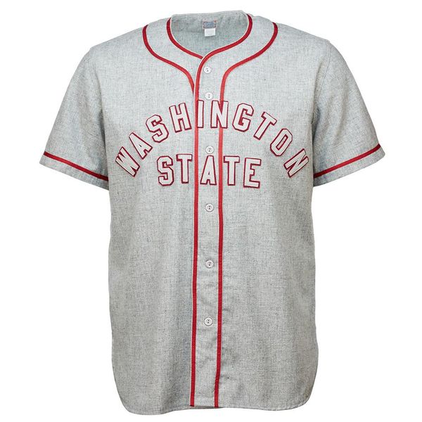 

Washington State University 1948 Road Jersey 100% Stitched Embroidery Logos Vintage Baseball Jerseys Custom Any Name Any Number
