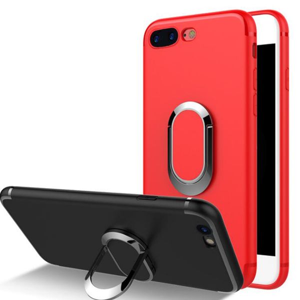 

360 Ring Car Phone Holder Case Magnetic Cellphone Cover Armor iPhoneX Case for iPhone 8 7 Plus 6 6S Plus 5 5S SE 100pcs
