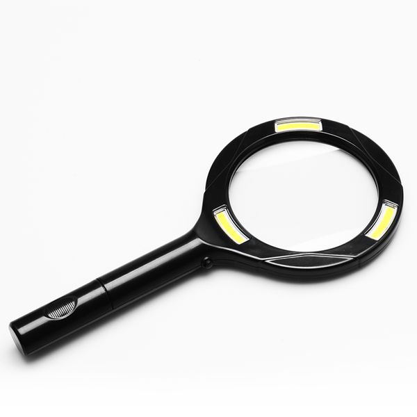 

panyue discount 10pcs extra large magnifying glass with light 3x lens zoom lightweight handheld 3* cob lighted magnifier glass