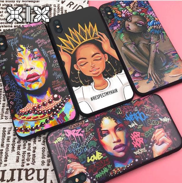 

for funda iphone x case 11 pro max 6 6s 7 8 plus x xs max xr african girls for cover iphone 7 case soft tpu for capa iphone 8 case